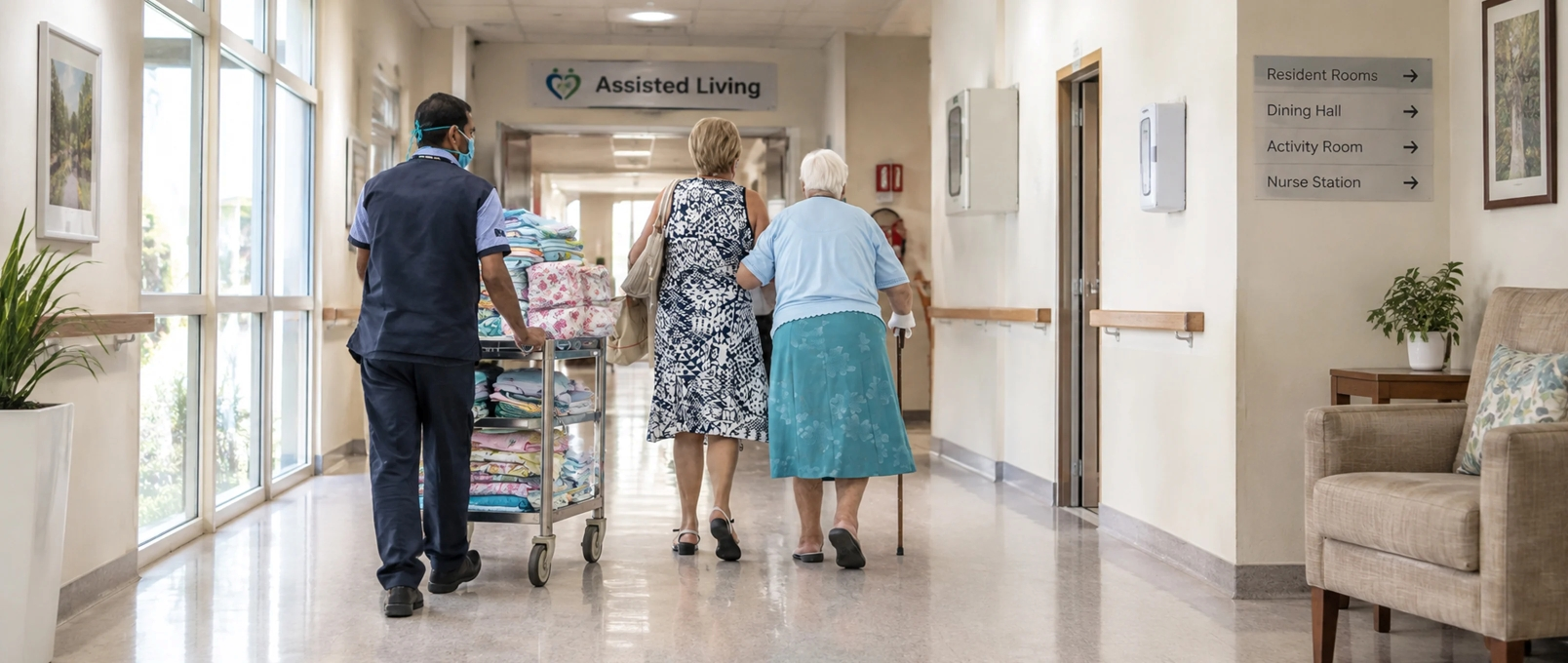 How Do Assisted Living and Elder Care Facilities in India Manage High-Frequency Linen Laundering?