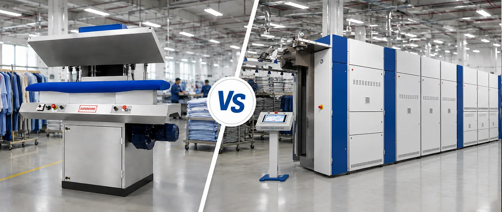 Finishing Press vs Steam Tunnel: Which Garment Finishing Line Fits Your Indian Factory