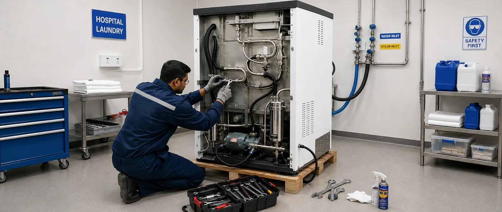 Best Laundry Equipment Installation Company for Hospitals in India