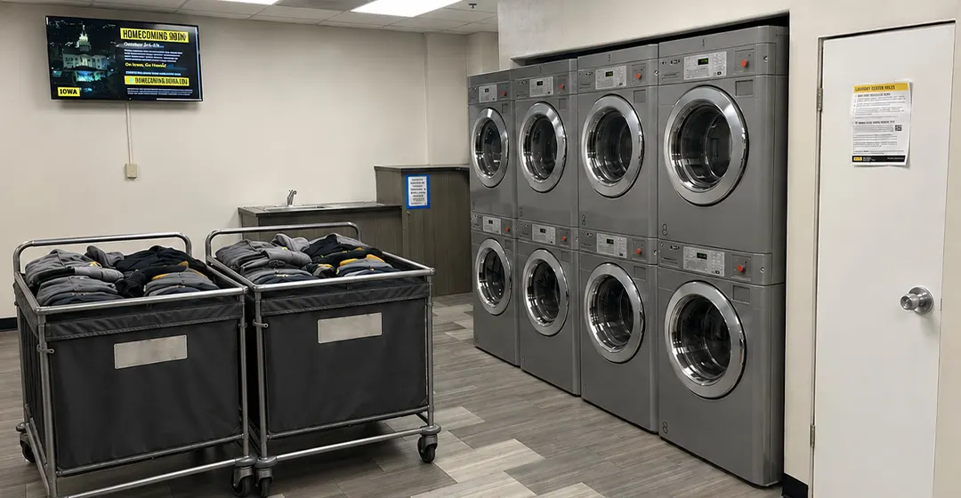 commercial laundry equipment for university