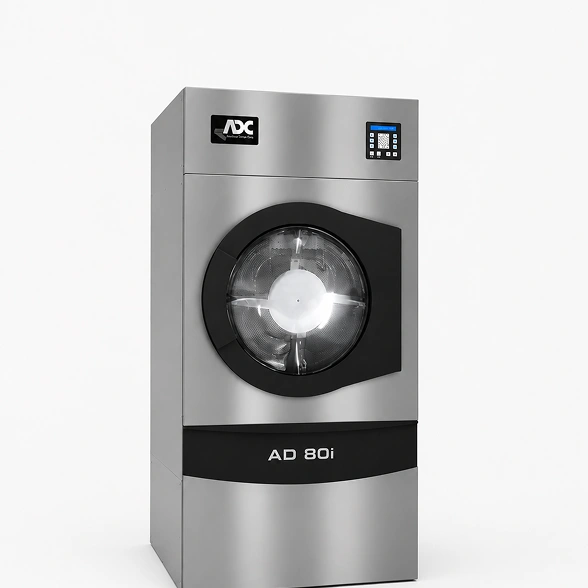 ADC AD-80i industrial on-premise dryer, front view, stainless steel finish