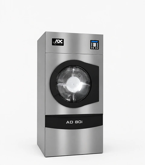 ADC AD-80i industrial on-premise dryer, front view, stainless steel finish