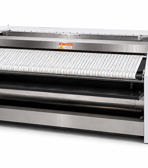Supershine SFW/124/S single-roll chest heated flatwork ironer 3000mm working width