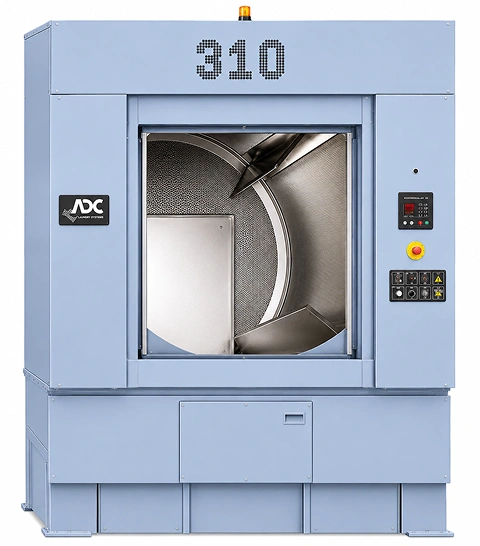 ADC AD-310 140 Kg capacity industrial dryer with large stainless steel tumbler and computer control panel