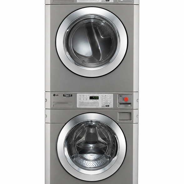 LG TITAN-C stacker industrial washer and dryer combo unit