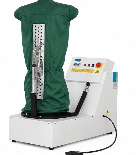 Supershine SFF form finisher with upper garment on mannequin form