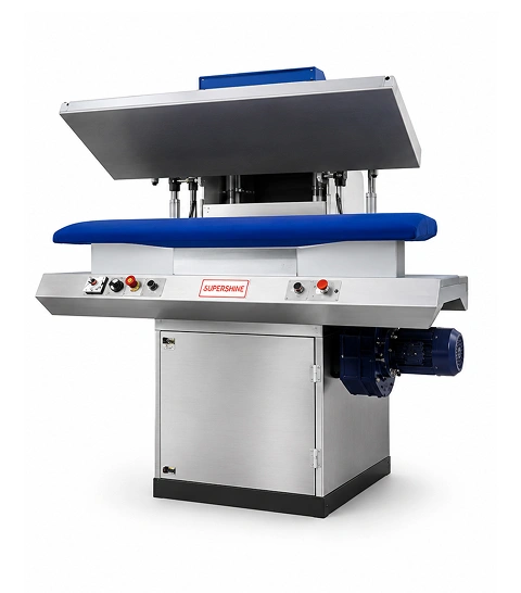 Supershine SFB 30 flat bed press industrial laundry equipment