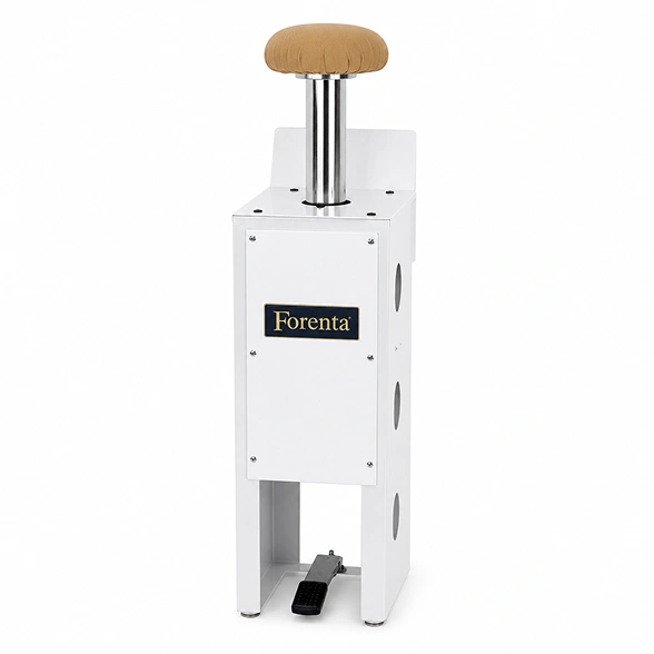 Forenta 7PS single puffer showing steam buck, vacuum connection, and foot pedal controls