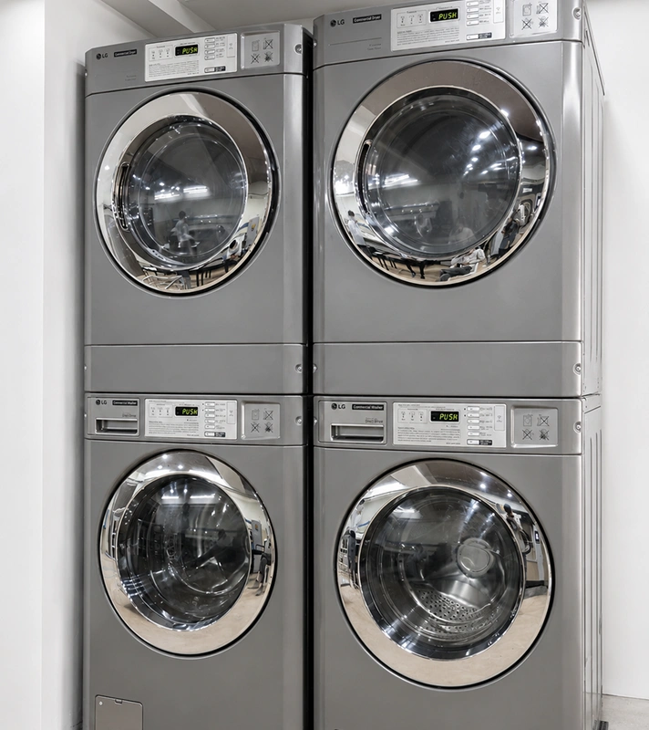 Supershine laundry equipment installation at Damodar Dham Guest House, Nathdwara Rajasthan